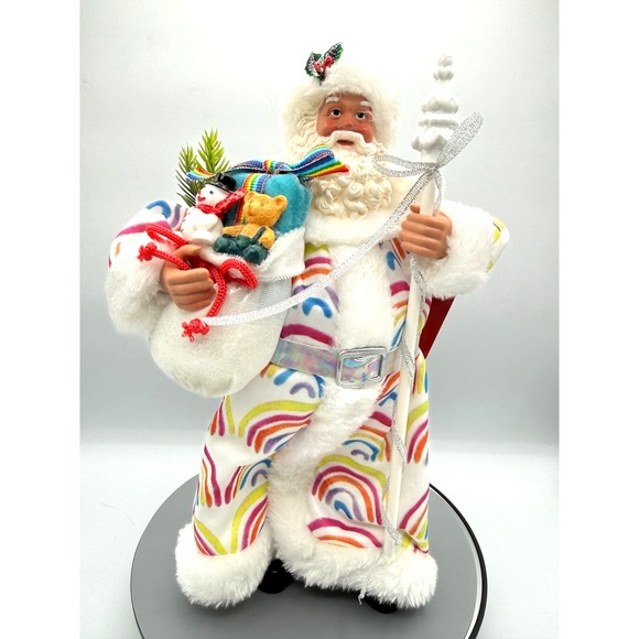CVS Other - RAINBOW  Pride Santa Christmas Figurine w/ gift sack  10.5" CHRISTMAS FIGURE